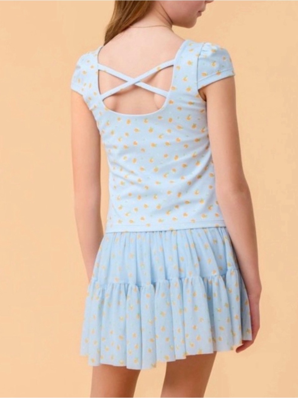Blogilates Mommy and Me Girls Princess Cap Sleeve Tee Sz 14 - NWT